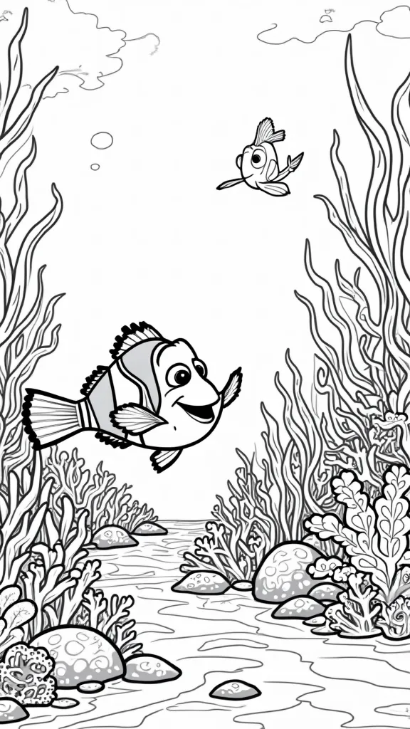 full page finding nemo coloring pages